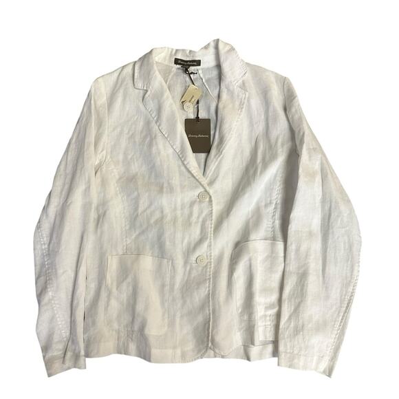 NEW Tommy Bahama Two Palms White Linen Women's Blazer Size Large - Picture 4 of 8